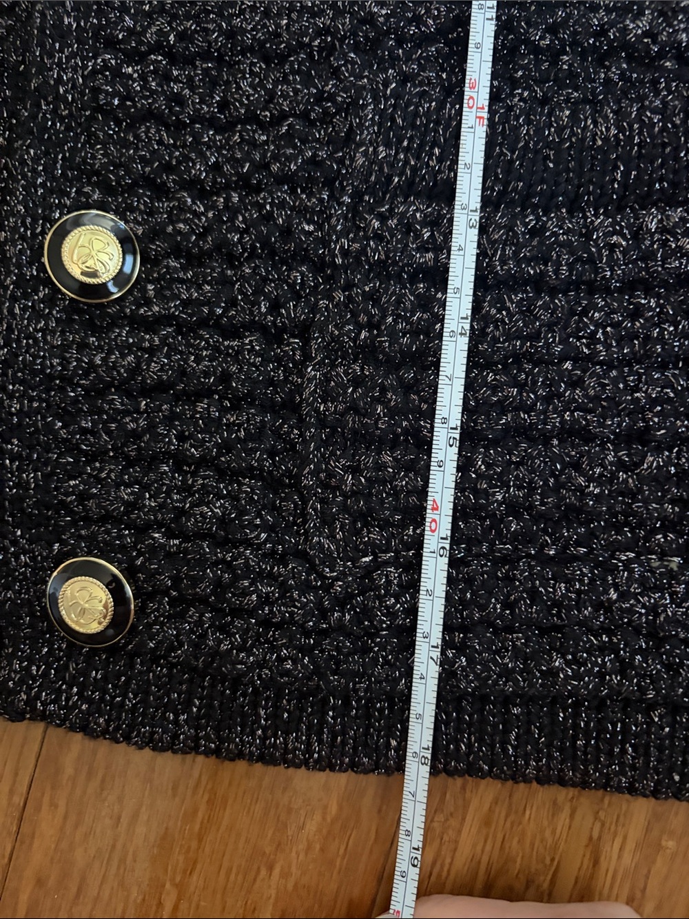 ba&sh Black Chunky Ribbed Button-Front Cardigan - Picture 4 of 5
